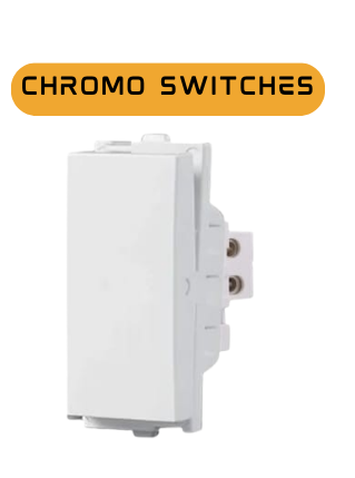 HI FI CHROMO SWITCH 10A 1WAY TO 20A 1WAY WITH INDICATOR