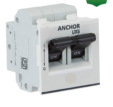ANCHOR ROMA UNO MINI DP MODULAR MCB (6A TO 32A)