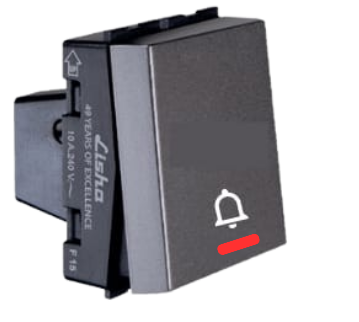 LISHA S7 10A BELL PUSH 2M SWITCH WITH INDICATOR