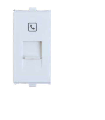 ROMA PLUS RJ11 TELEPHONE SOCKET WITH SHUTTER 1M TO FOOT LIGHT WITH SHUTTER