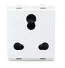 MYRAH 6A/16A 3PIN SOCKET WITH SHUTTER ( WHITE )