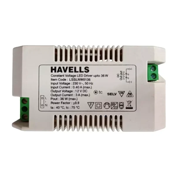Havells Constant Voltage 12 V 3A Driver for 36 W Strip